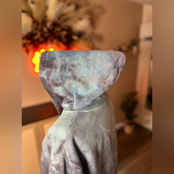 Yours Truly “Sinner & Saint” Rhinestone Tie dye Hoodie - Picture 5 of 7